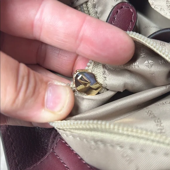 3329 Michael Kors Mercer Gallery Medium satchel burgundy - Picture 13 of 15